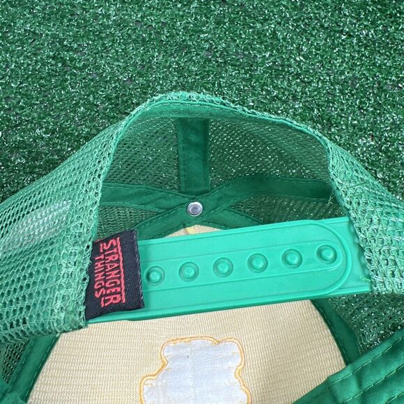 Camp '85 Know Where Stranger Things Funko Trucker Hat Yellow Green Adjustable - Picture 4 of 7